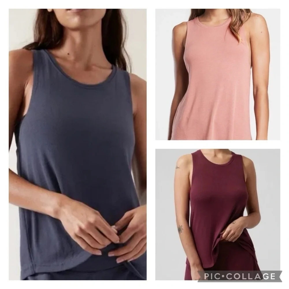 Athleta Softest Well Rested Rib Sleep Tank Palermo Pink Sz S - Picture 3 of 5